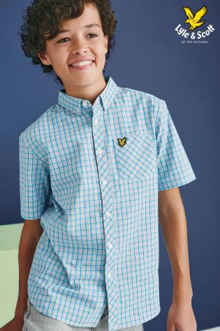 Blue Lyle & Scott Check Shirt